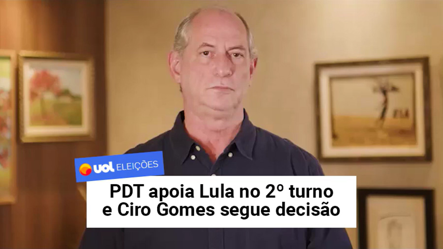 PDT e Ciro estão com Lula no 2º turno