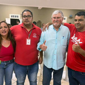 Com companheiros do PT de Corumbá e Ladário