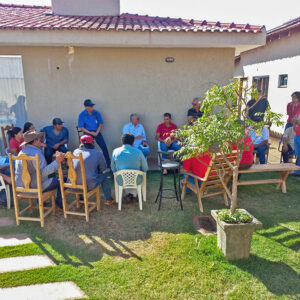 Com companheiros e apoiadores em Bodoquena