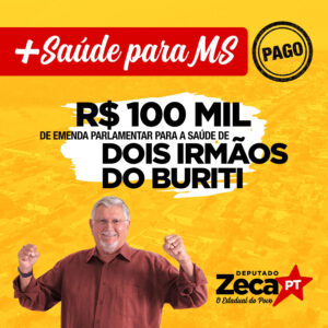 Quase R$ 1 milhão em emendas parlamentares para a saúde de MS - Dois Irmãos do Buriti