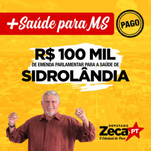 Quase R$ 1 milhão em emendas parlamentares para a saúde de MS - Sidrolândia