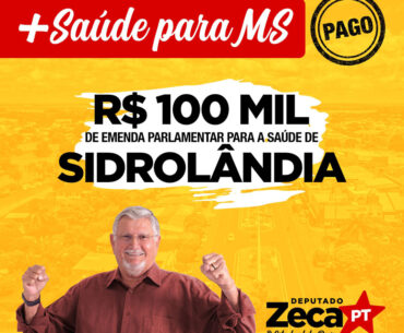 Quase R$ 1 milhão em emendas parlamentares para a saúde de MS - Sidrolândia