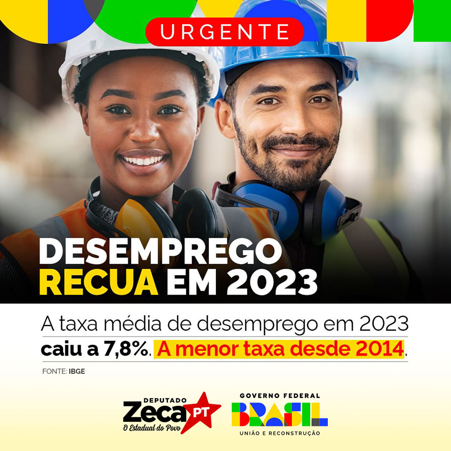 Mais empregos no Brasil