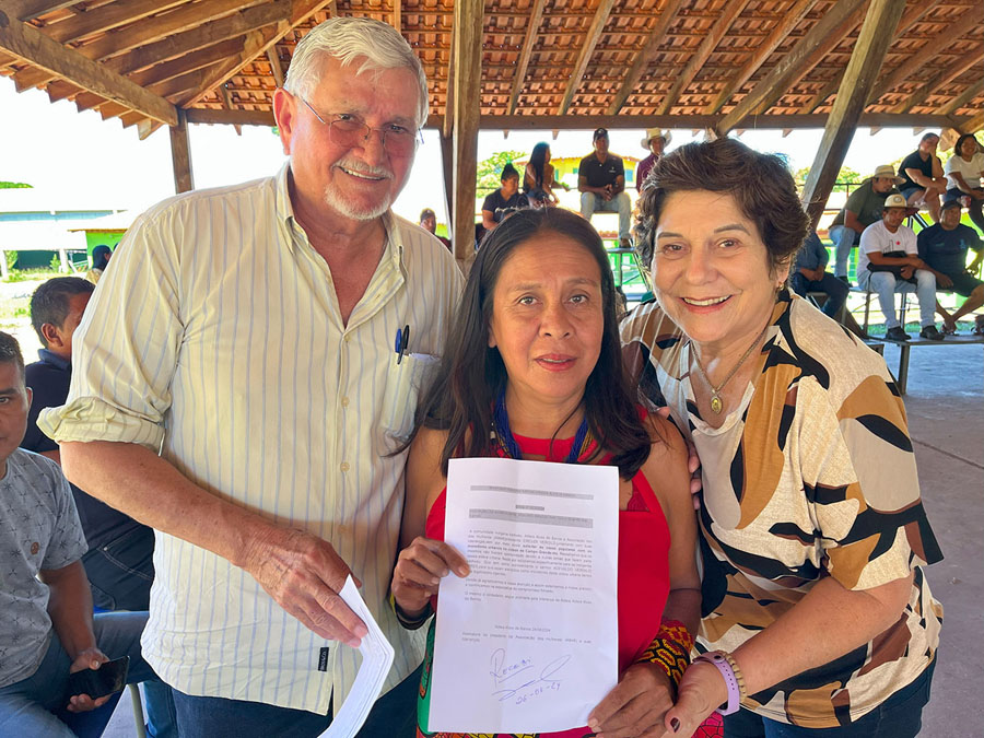 Encontro com indígenas das aldeias Alves de Barros e Campina