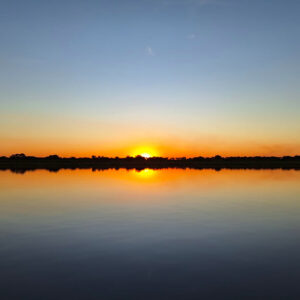 Pôr do sol no Rio Paraguai