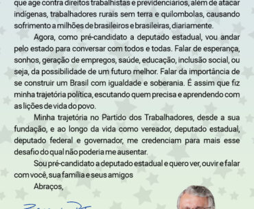 Carta aos amigos e amigas de MS