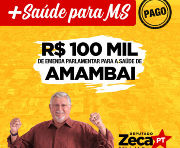 Quase R$ 1 milhão em emendas parlamentares para a saúde de MS - Amambai