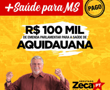 Quase R$ 1 milhão em emendas parlamentares para a saúde de MS - Aquidauana
