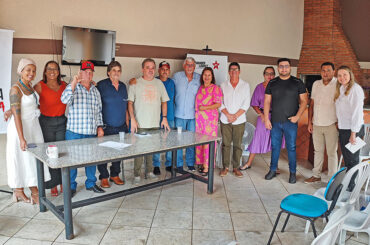 Recebendo companheiros de Maracaju