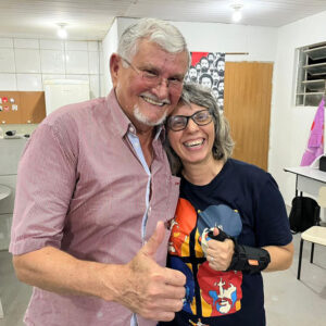 Com companheiros em Três Lagoas