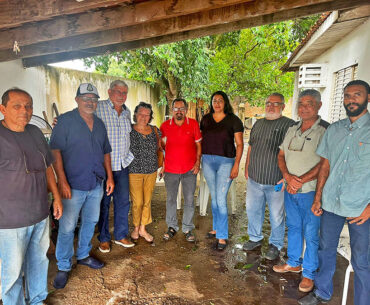 Com companheiros do PT de Água Clara