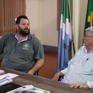 Com o prefeito de Miranda